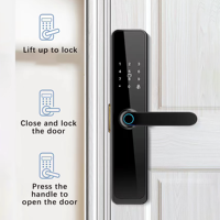 Nouvelle conception de serrure intelligente électrique avec télécommande par application Wifi, avec stockage dans le cloud pour porte en verre, maison, appartement