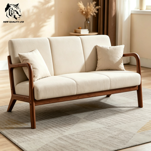 Canapé d'angle en bois, nouveau design, pour salon, fabrication sur mesure, petit MOQ, logo personnalisé, prix usine, éco-responsable. - Product Image 6