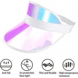 Viseras de Sol Unisex de PVC - Diseño Holográfico Láser, Deportivas, para Golf, Playa, Viajes y Pesca, Ajustables y Personalizables - Product Image 5