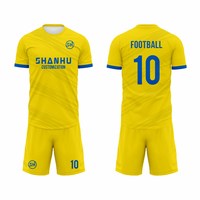 Survêtements unisexes en gros, maillots de football en polyester anti-humidité, imprimés sur mesure pour tenues de sport de compétition
