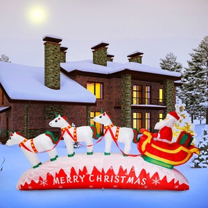 Venta al por mayor 3,3 M decoración de <span class=keywords><strong>Navidad</strong></span> al aire libre inflable Led Santa <span class=keywords><strong>Reno</strong></span> Patio de <span class=keywords><strong>Navidad</strong></span> inflables para interior al aire libre - Product Image 4