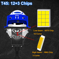YHKOMS T45 bi-LED projecteur lentille 3.0 pouces double tasse phares pour camions voitures 12V tout-terrain conduite lumière 140 W/ensemble 6000K nouveau