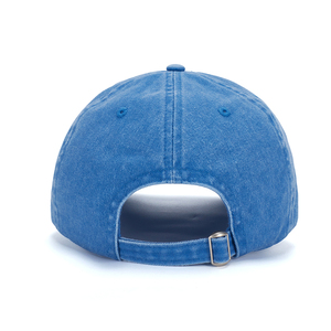 Wholesale New Custom Lace Label Logo Vintage Blue Soft Cotton Curved Denim Baseball Cap Sports Caps Sun <b>Hat</b> <b>Summer</b> Outdoor - Product Image 5