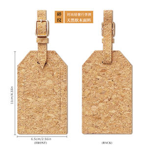 Funda para pasaporte de Cuero de corcho con diseño gráfico personalizado, tarjetero, Cartera de viaje con etiqueta - Product Image 4