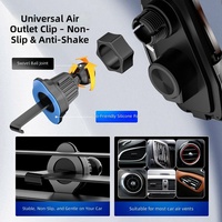 Support de chargeur de voiture sans fil à charge rapide 15W avec fixation automatique par gravité pour iPhone 17 Samsung, fixation sur grille d'aération, vente en gros