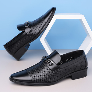 Mocasines Blancos de Verano para Hombre, de Cuero Perforado, Estilo Casual de Negocios, Sin Cordones - Product Image 4