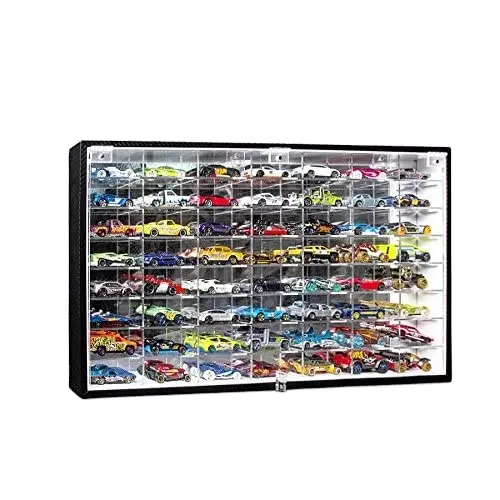 1/64 Schaal Hotwheels Diecast Vitrine Opbergkast Plank Wandmontage Voor 56 Cars