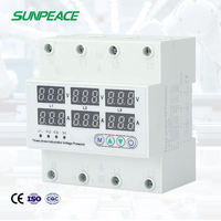 Relais de régulation automatique triphasé à affichage numérique sur rail DIN 63A 220V-380V 400V AC, stabilisateur SVC AVR 50Hz 230V