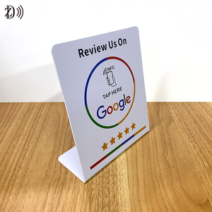Support de table NFC personnalisé étanche noir PVC QR <span class=keywords><strong>Code</strong></span> 215 support RFID étiquettes de table - Product Image 5