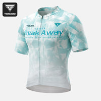 Tenue de cyclisme d'été pour homme, légère, respirante, à séchage rapide, maillot de vélo à manches courtes en nylon/cachemire 92g, très élastique, pour la route