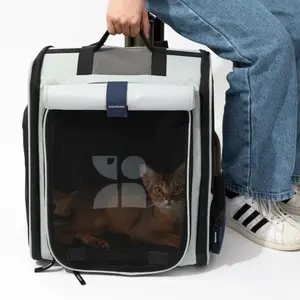대형 고양이 가방을위한 휴대용 애완 동물 캐리어 고양이 여행 캐리어 배낭