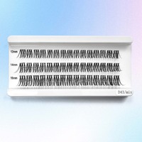 Extensions de cils DIY pré-collées en grappe, segmentées 3D, sans colle, super longue durée, réutilisables, en matériau PBT, sans cruauté animale