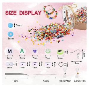 Kit de fabrication de bracelets en perles de rocaille irrégulières en céramique et porcelaine, 72 couleurs, pour filles et adultes, idéal pour l'amitié - Vente chaude - Product Image 3
