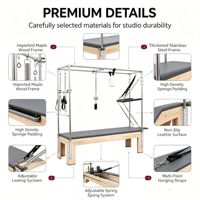 Table de Pilates en bois de haute qualité Velos, lit Cadillac, équipement de fitness professionnel pour studio, yoga, entraînement en salle de sport