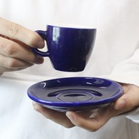 Vente Directe Usine : Ensemble Tasse et Soucoupe Espresso en Céramique Classique Personnalisable en Porcelaine pour Café