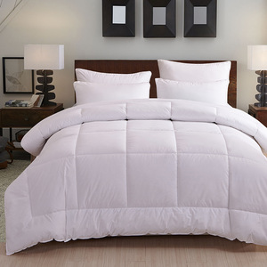 Khách sạn sang trọng Bộ sưu tập nữ hoàng Kích thước <span class=keywords><strong>Comforter</strong></span> 100% sợi nhỏ không gây dị ứng Duvet chèn hình vuông màu trắng mô hình đơn giản Polyester - Product Image 2