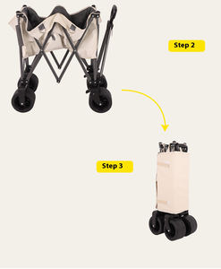 2025 Chariot de chargement pliable pratique et robuste, pliable portable avec roues tout-terrain, chariot de jardin - Product Image 4
