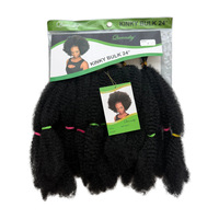 Cheveux synthétiques bouclés crépus souples de 14 pouces, 120g, double trame, tressés à la main, pour tresses Marley, torsades afro au crochet