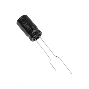 Condensateur à traversée de circuit (TH) en aluminium 100 µF 20 % 16 V radial, référence ESW107M016AE3EA – Distributeur agréé - Product Image 1