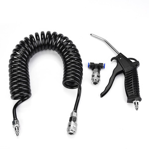 Pneumatic Blow Gun Kit 6 Mm 1/4 Inch Quick Connect Stainless Steel Air Hose With Nozzle For Compressor Use - Product Image 1