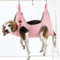 HEDYS GROOMING Hamac de toilettage classique en coton léger pour animaux de compagnie – Sangle réglable et confortable pour la coupe des ongles et le soin du pelage