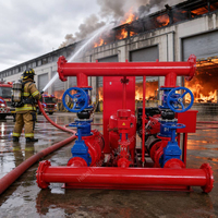 Ensemble de pompe à incendie intégrée en acier inoxydable, alimentation électrique/diesel, système de commutation automatique, débit élevé, haute pression pour hôpital