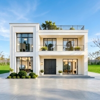 Villa et immeuble de bureaux préfabriqués en acier modernes et luxueux, plan de construction à faible coût, maison préfabriquée