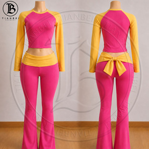 Set Due Pezzi Autunnale con Stampa Ghepardo <span class=keywords><strong>per</strong></span> Donne, Logo Personalizzato, Alta Qualità, <span class=keywords><strong>Camicie</strong></span> a Maniche Lunghe in Cotone e Pantaloni Leggings, Completo Loungewear <span class=keywords><strong>per</strong></span> Donne - Product Image 3