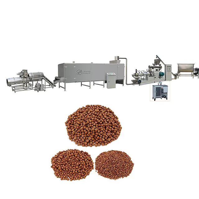 55kw Sinking And Floating Fish Feed Pellet Making Machine Different Size Fish Food Production Line