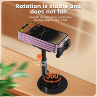Support de téléphone rotatif à 360 degrés, support de bureau pliable, support réglable pour téléphone portable et tablette, pour le bureau, la maison, la visualisation de vidéos, le travail
