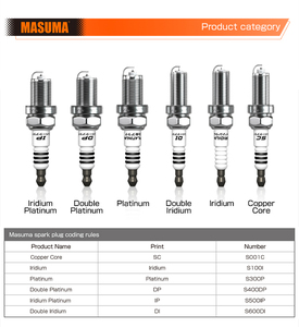 S105I MASUMA motor de automóvil platino iridio bujías 25193473 bujías de coche para Chevrolet 98079-5614P para <span class=keywords><strong>Nissan</strong></span> - Product Image 4