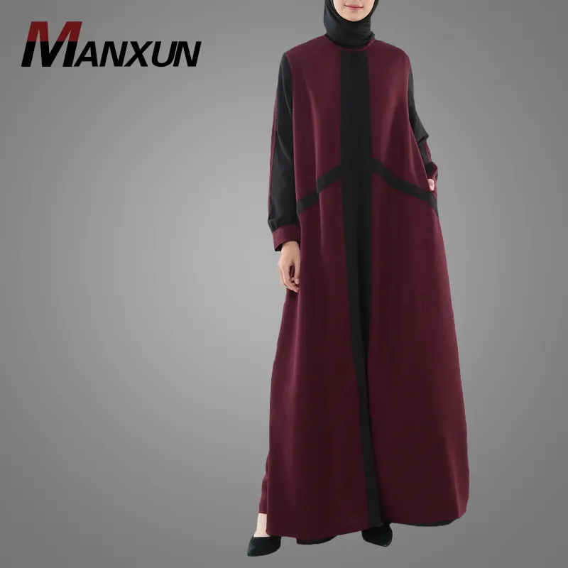 महिलाओं किमोनो लांग नवीनतम डिजाइन अपने खुद के लाल इस्लामी कपड़े महिलाओं मुस्लिम कपड़े Abaya
