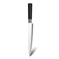 Couteau à sashimi en acier inoxydable de haute qualité, lame finition sablée avec manche ergonomique confortable en PP