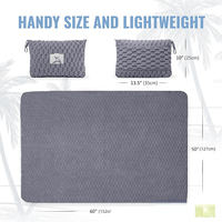 FF4794 couverture de voyage légère à carreaux personnalisée taie d'oreiller cadeau bagage à main manchon et sac à dos Clip 2 en 1 couverture d'avion