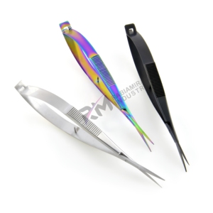 Ciseaux à sourcils incurvés en acier inoxydable couleur plasma, pointe affûtée, outil de beauté, ciseaux de maquillage pour droitiers, pour le soin des sourcils - Product Image 6