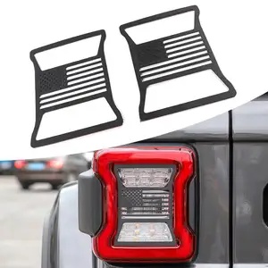 2PC màu đen phía sau đuôi ánh sáng đèn Guard Bìa TRIM cho Jeep Wrangler JL 2018-2020 phụ kiện
