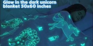 <span class=keywords><strong>Coperta</strong></span> Unicorno Fluorescente per Bambine, Morbido Plaid in Pile <span class=keywords><strong>Rosa</strong></span>, Regalo Unicorno per Bambine, Lunga Durata della Luminosità - Product Image 4
