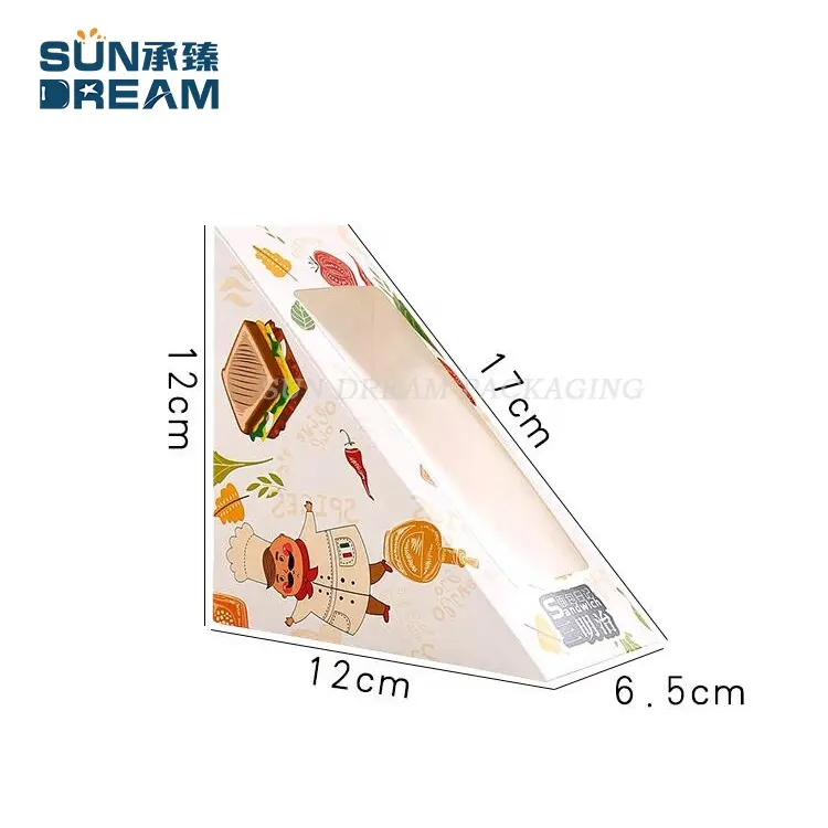 Aangepaste Logo Taart Winkel Promotie Mode Cool En Schattige Afhaalmaaltijden Verpakking Populaire Koreaanse Sandwich Box