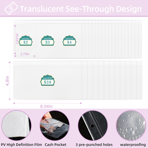 Libreta de Ahorro de <span class=keywords><strong>Dinero</strong></span> A6, Precio al por Mayor, Desafío de Ahorro de <span class=keywords><strong>Dinero</strong></span> de 52 Semanas, Carpeta con Sobres <span class=keywords><strong>para</strong></span> Efectivo - Product Image 2