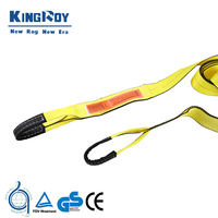 KINGROY 8t Gri Düz 6:1/7:1 Gözlü Kaldırma Kayışları Ağır Hizmet Tipi Polyester Dokuma Askı CE Sertifikalı EN Standardı 5mm Kalınlıkta