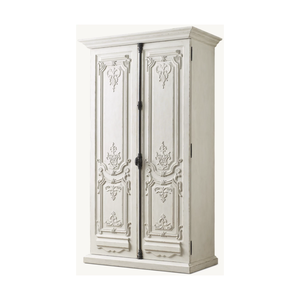 Tùy Chỉnh Cổ Armoire Phòng Ngủ Tủ Quần Áo Rắn Cửa Gỗ Phong Cách Mỹ Pháp Thiết Kế Cho Phòng Khách Trắng Đồ Nội Thất Bằng Gỗ - Product Image 3