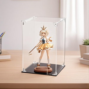 Rõ ràng lắp ráp Acrylic hiển thị trường hợp với nam châm cửa chống bụi Acrylic hiển thị hộp để lưu trữ mô hình hình búp bê đồ chơi - Product Image 2