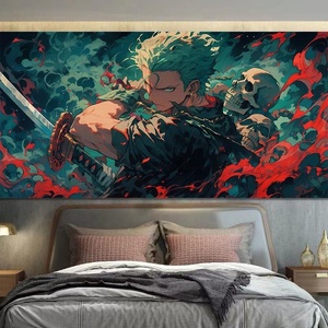 Mới và trẻ trung một mảnh Zoro nền vải cho bé trai, treo vải cho ký túc xá sinh viên, trang trí đầu giường cho tường - Product Image 6