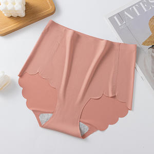 Celana dalam wanita ukuran besar, celana dalam wanita katun selangkangan tanpa jejak pinggang tinggi mulus es sutra ukuran besar musim panas <span class=keywords><strong>M</strong></span> L XL XXL 3XL - Product Image 3