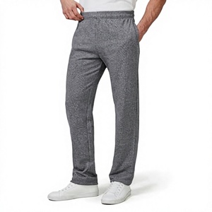 Pantalones de Trabajo de Algodón Gris para Hombre, Cintura Elástica, Ajuste Cómodo - Product Image 3
