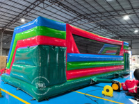 Parcours d'obstacles gonflable en PVC de haute qualité pour les jeux de défis, utilisation commerciale en extérieur