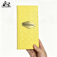 Porte-menu en cuir véritable élégant pour restaurant haut de gamme, bar, café, avec logo personnalisé, insertion d'angle