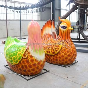 Sculpture de canard mandarin réaliste en fibre de verre, statue animale 3D étanche, taille personnalisée, Fête des Pères, Thanksgiving, Noël - Product Image 2
