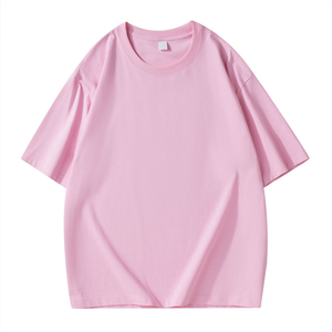T-shirts décontractés amples à manches courtes en coton pour hommes et femmes, fabriqués en Chine – Hauts d'été à manches courtes pour hommes et femmes - Product Image 5