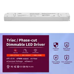 薄型LEDドライバースリム電源アメリカ使用0-10vdimmable 1-10v調光36W超スリムLED定電圧ドライバー24v 36 W